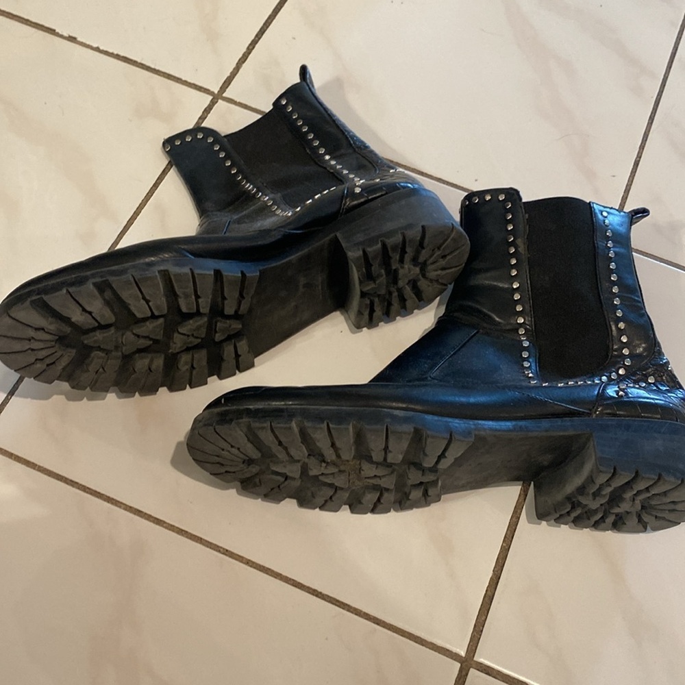 Studded Black Ankle Boots Zara - Picture 3 of 5